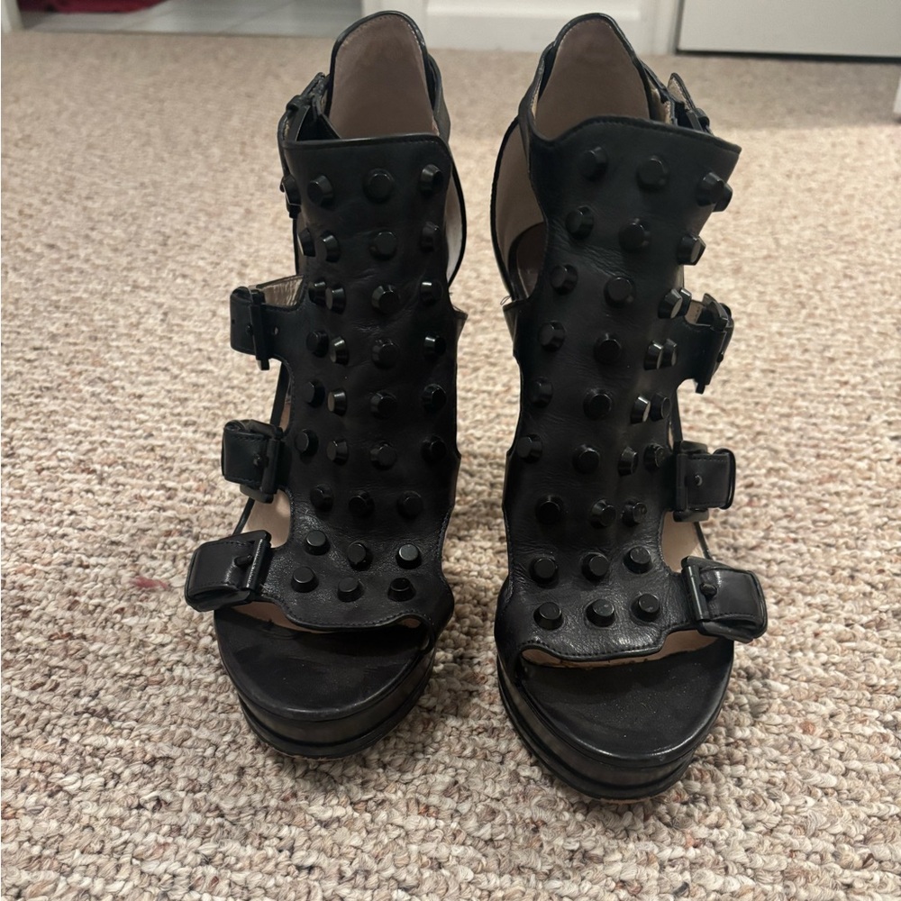 Michael Kors black leather heels